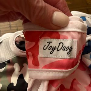 JOY DOG doggie diapers, 3-pack, camouflage, pink, green, and blue